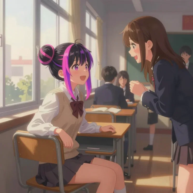 学校生活を満喫するNeta Luminaちゃん