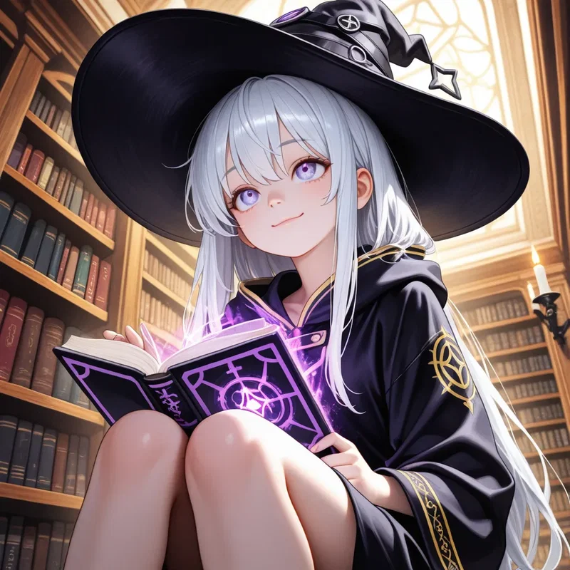 国立大図書館でお目当ての魔導書を見つけて嬉しい黒魔術学生