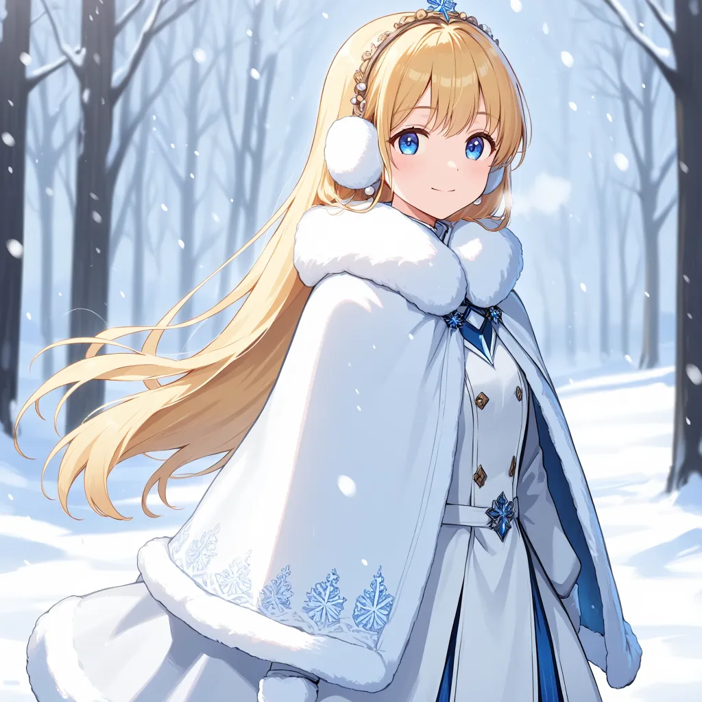雪の中で