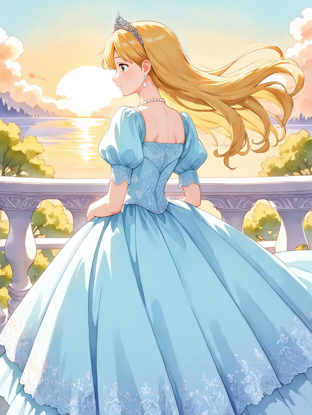 夕焼けとお姫様
