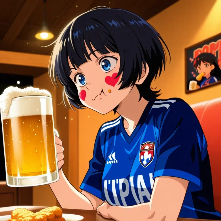 日本代表を応援する女の子3