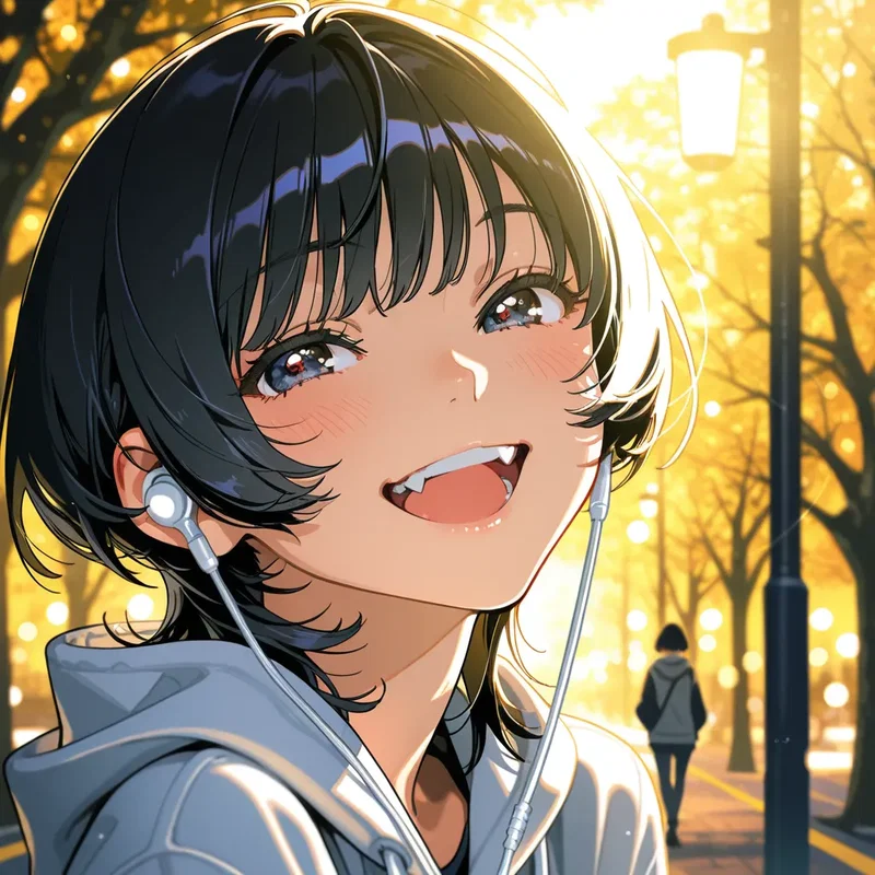 イヤホン付けた女の子２