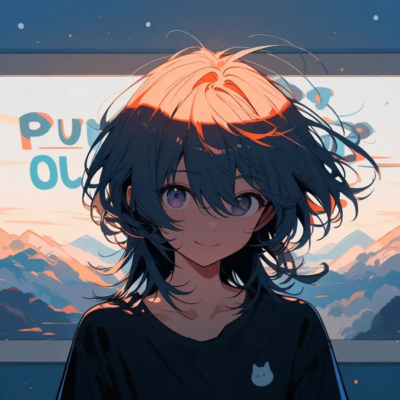 猫とボブの女の子