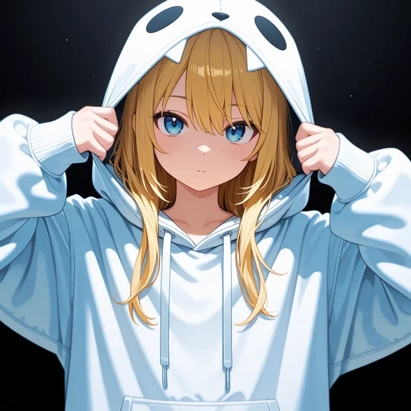大きいパーカーに食われた金髪少女２