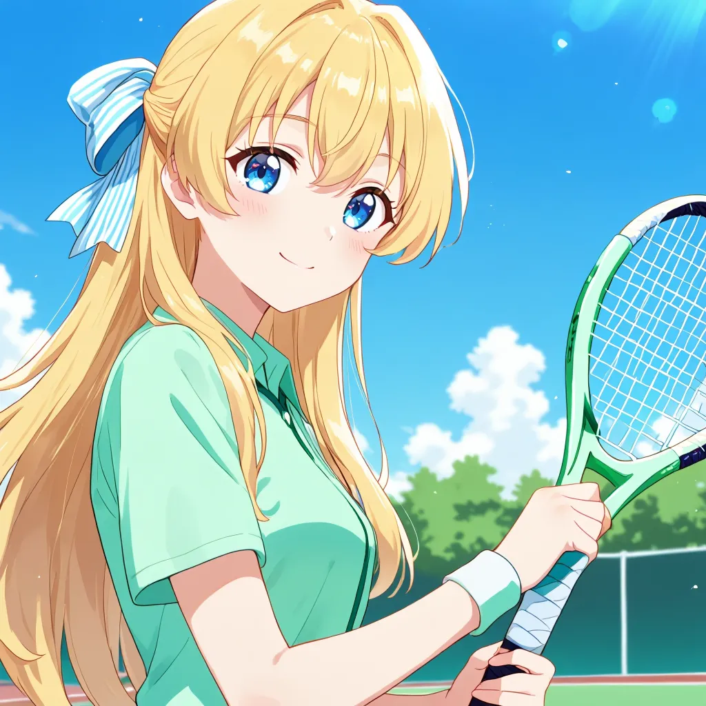 テニスをするお姫様