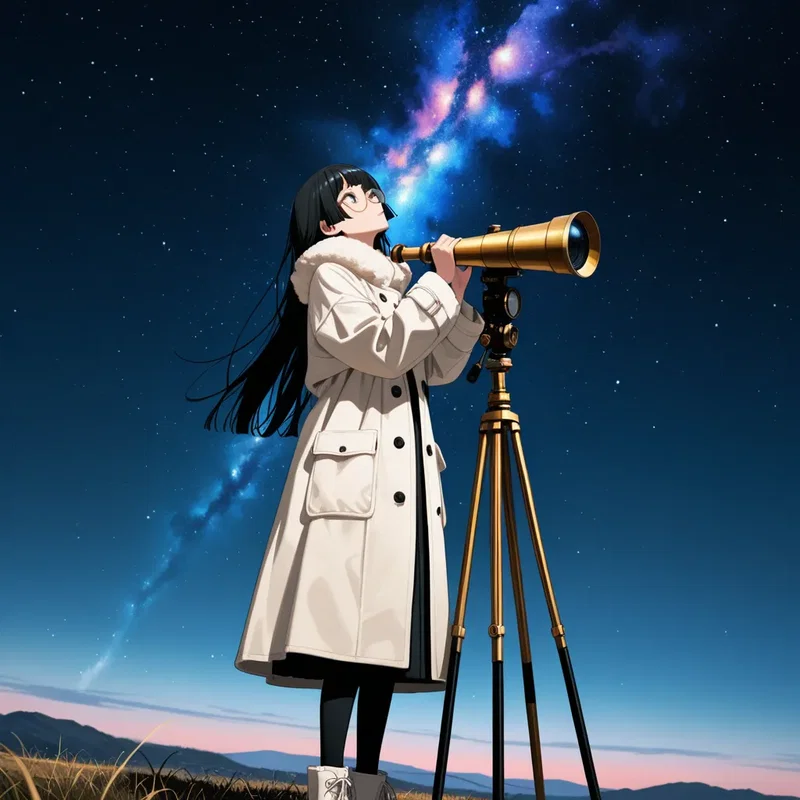 天体観測の女の子