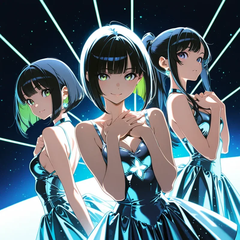 三人組アイドルグループの女の子たち２