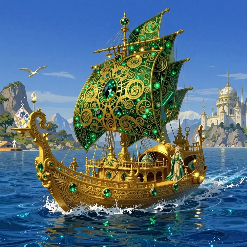 Navire Elfique Majestueux