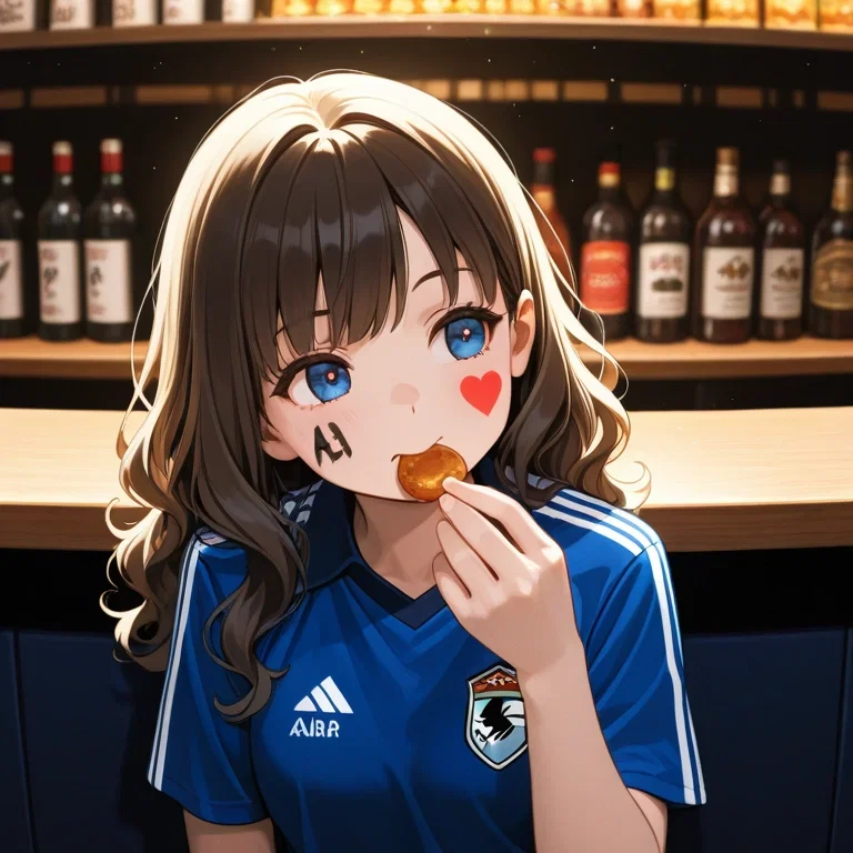 日本代表を応援する女の子2