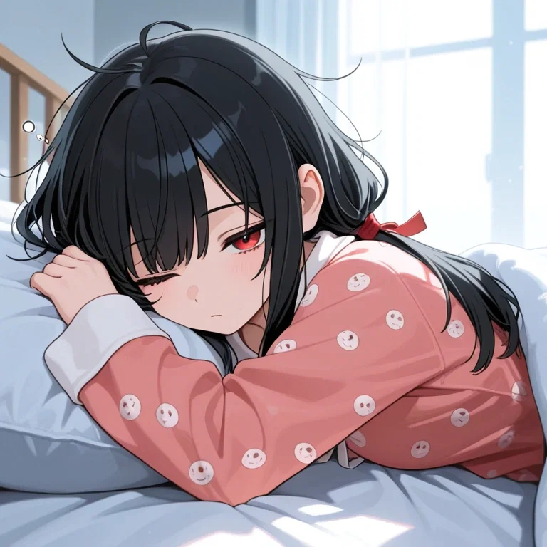 寝起きの女の子