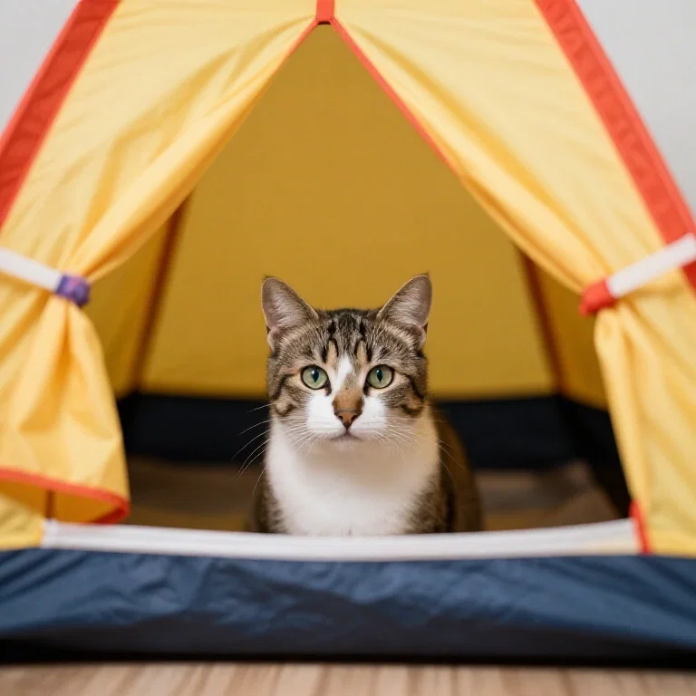 テント猫。