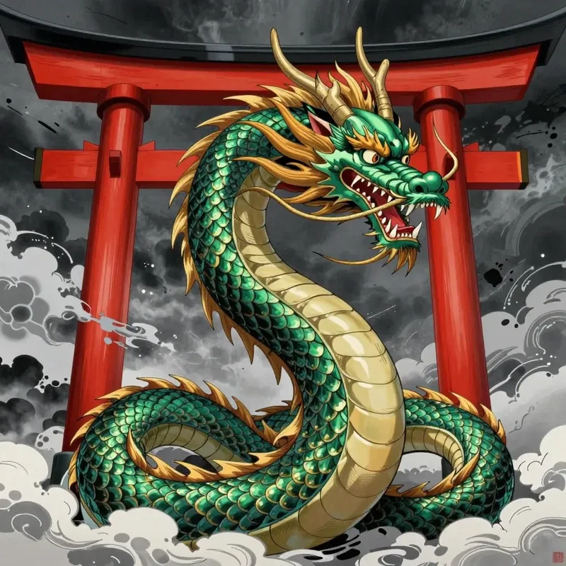 Majestueux Dragon Emeraude