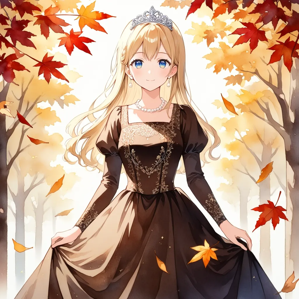 紅葉の中の姫君