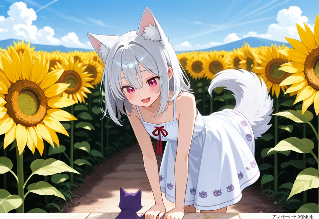 ひまわりの続く道