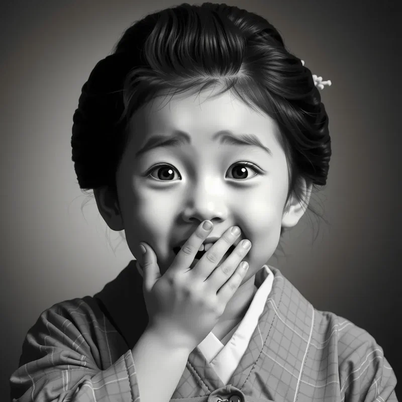 Petite Fille Japonaise Surprise