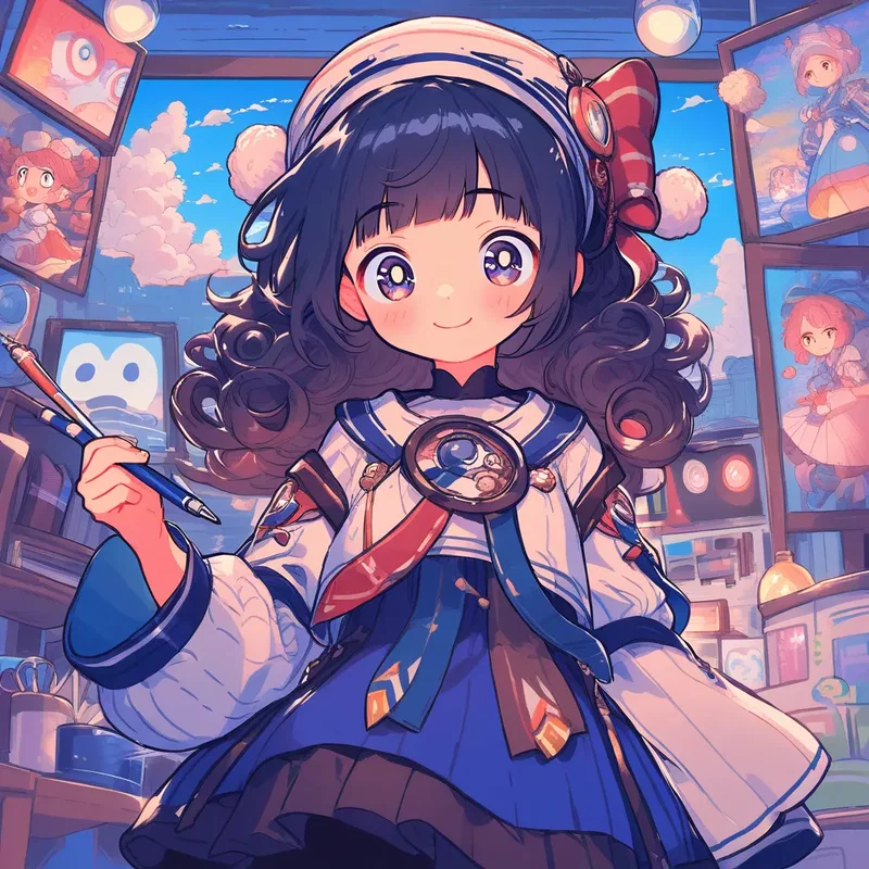 お絵描き少女