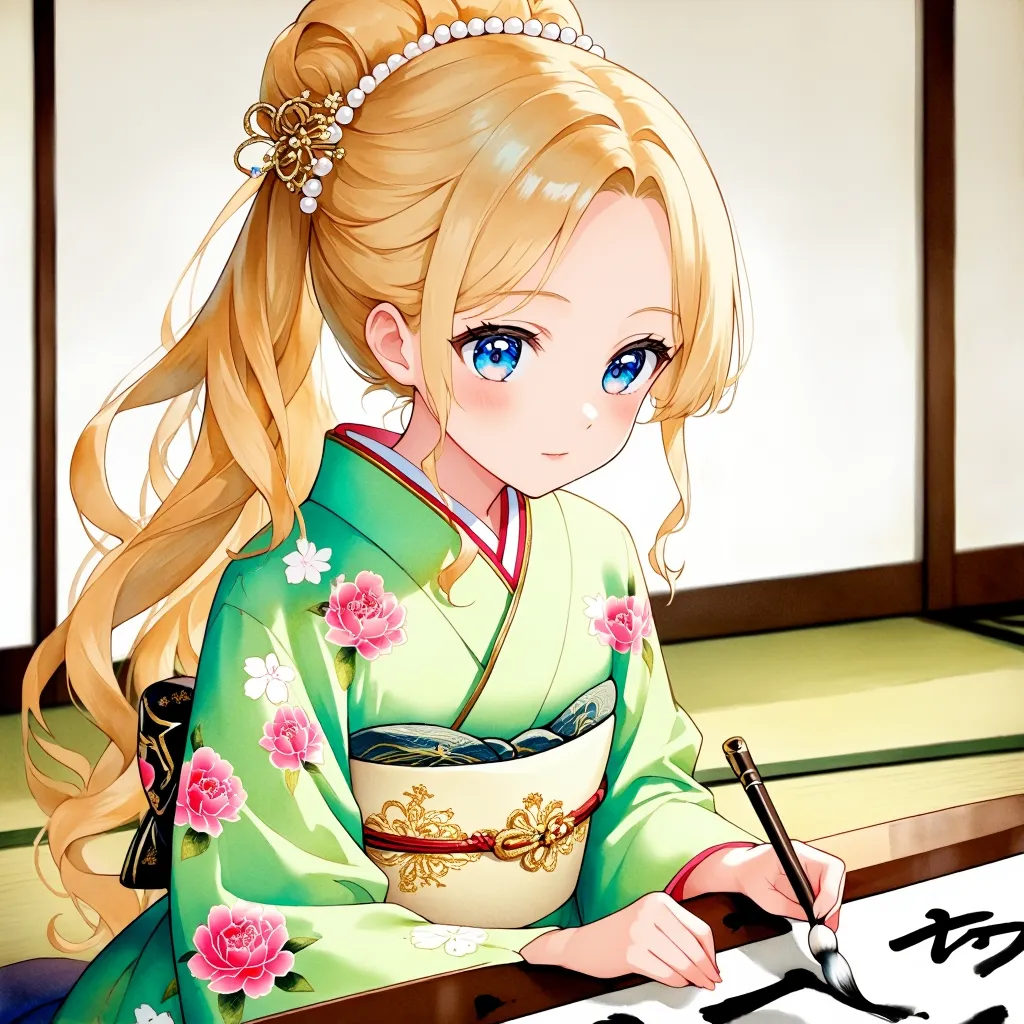 書道に挑戦
