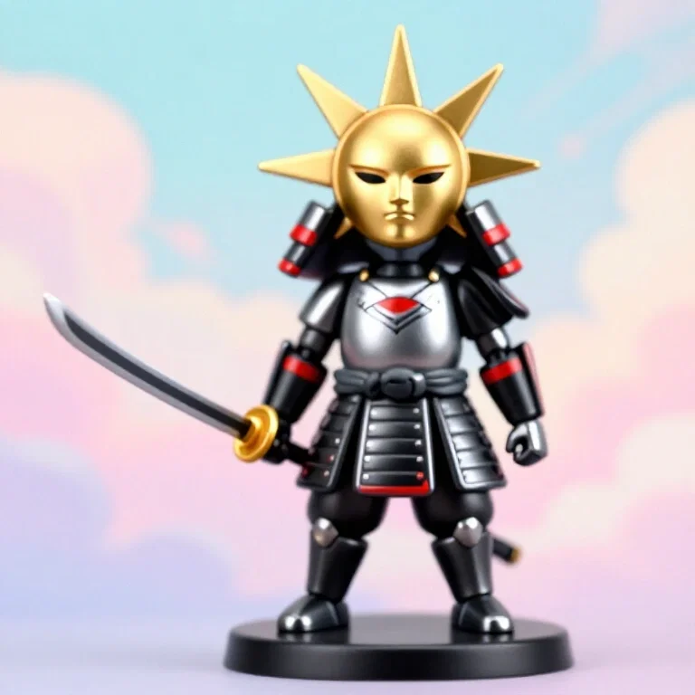 samurai robot holding sword