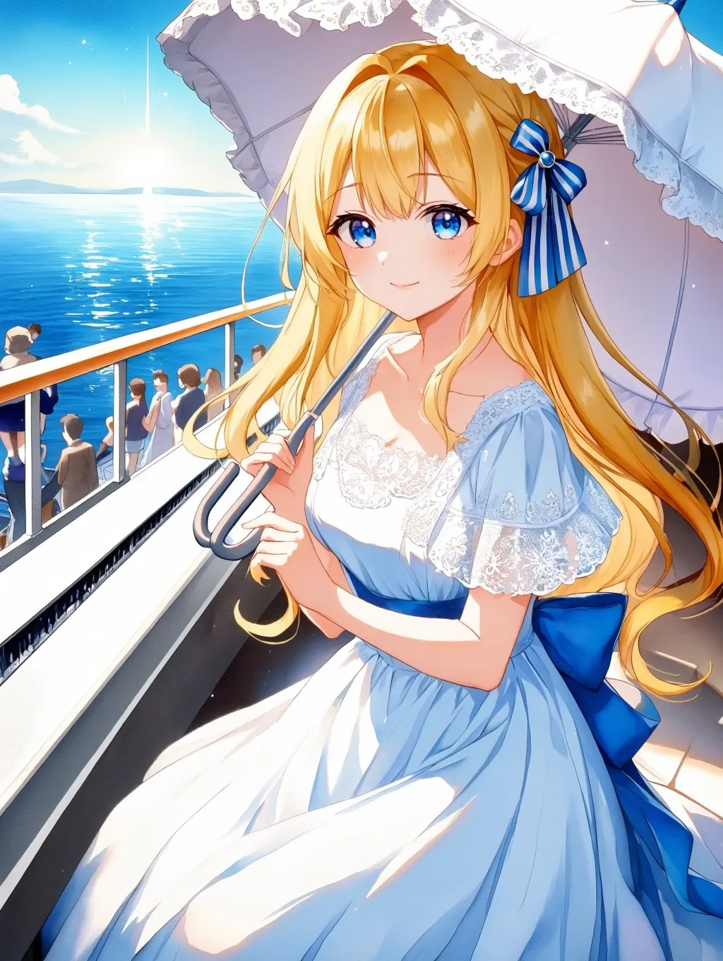 船旅中のお姫様