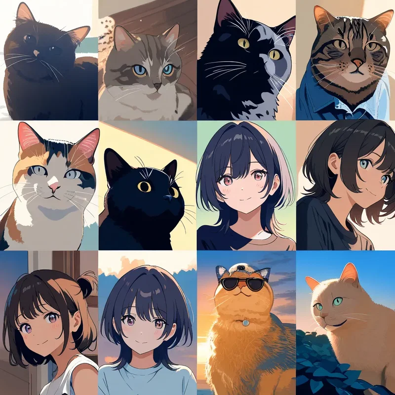 猫と女の子
