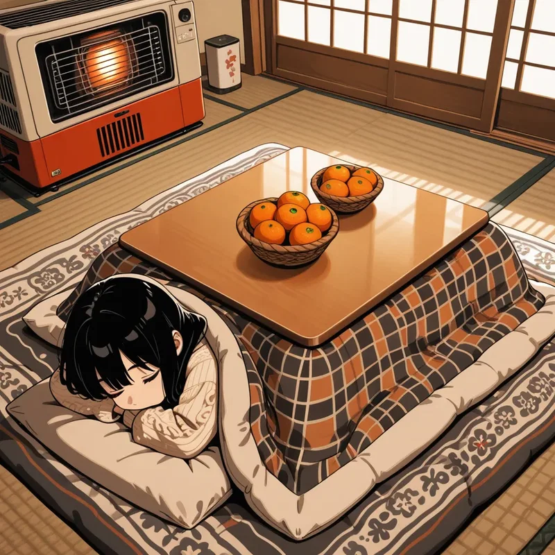 こたつで寝る女の子２