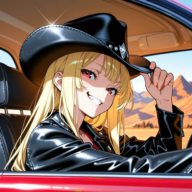 ワイルドな金髪アメリカンなカウガール