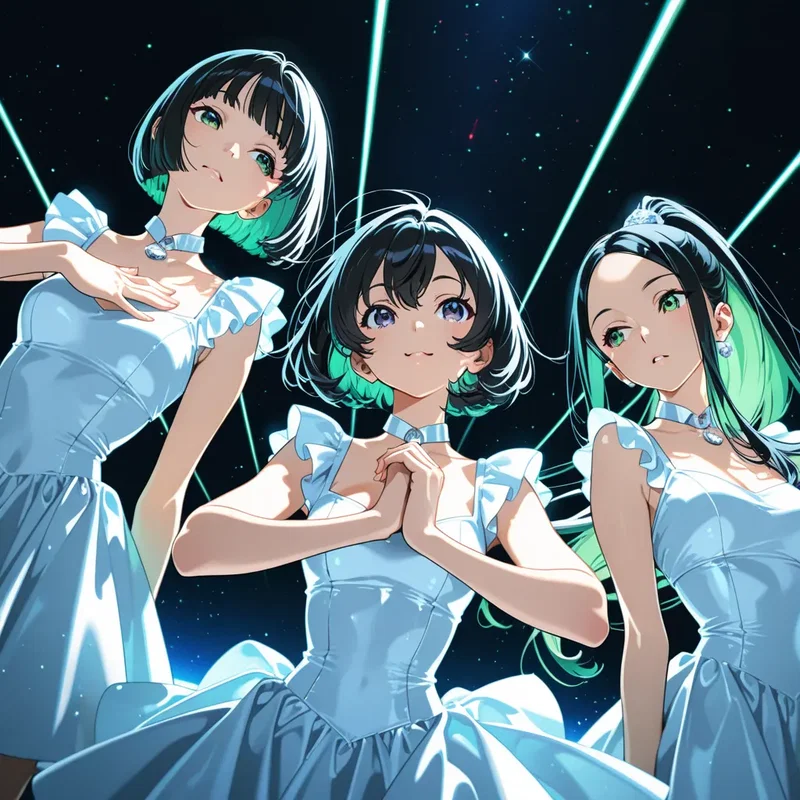 三人組アイドルグループの女の子たち３
