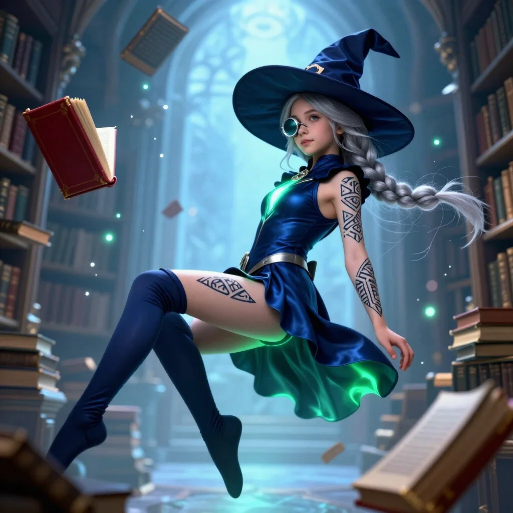 young female magic headmaster portrait