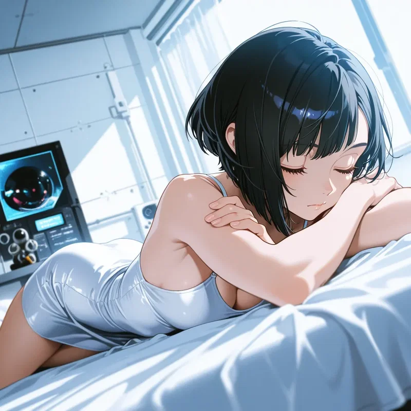 メンテナンスに来てそのまま眠ってしまったアンドロイドの女の子4