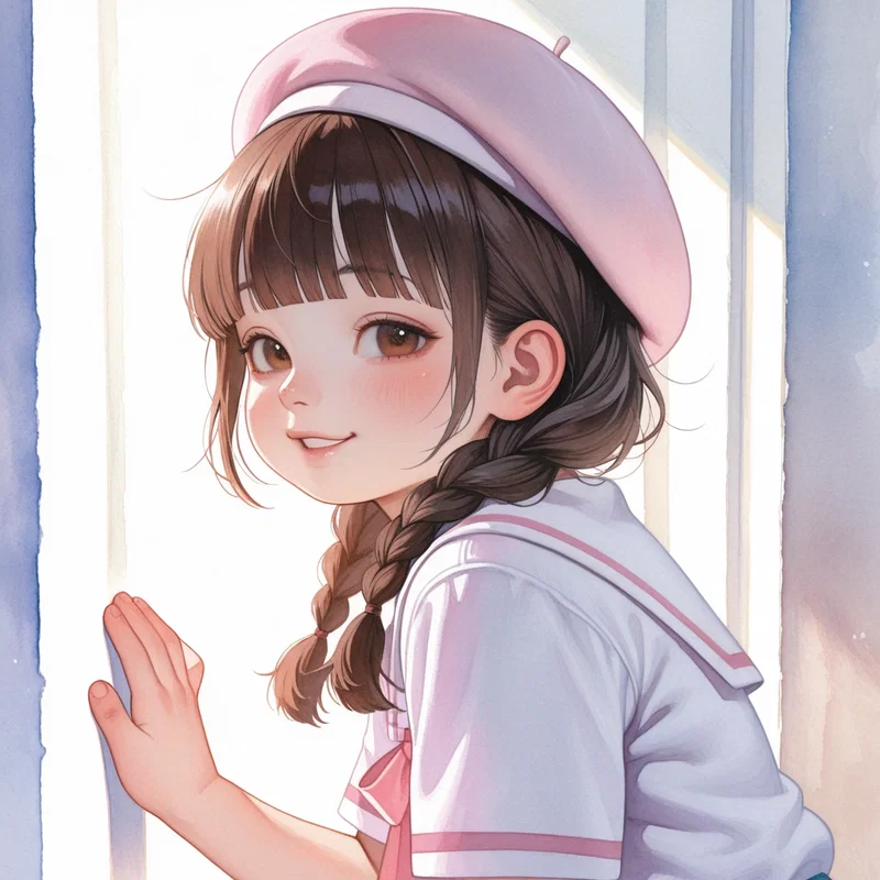 水彩ピンクちゃん