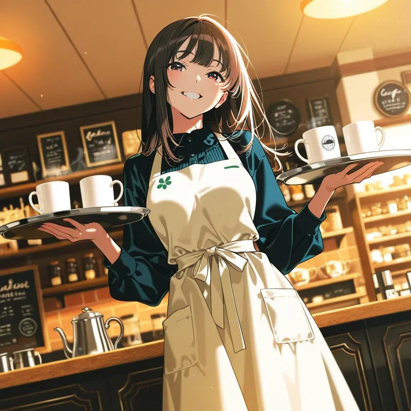 カフェ店員の女の子2