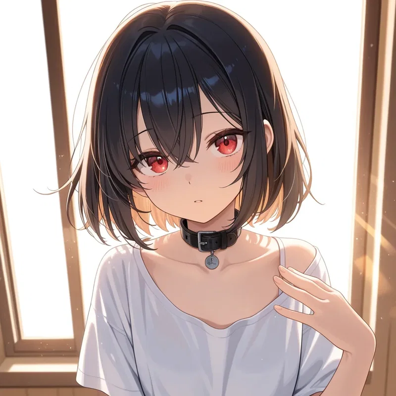 首輪をつけられて御主人様のものになった少女
