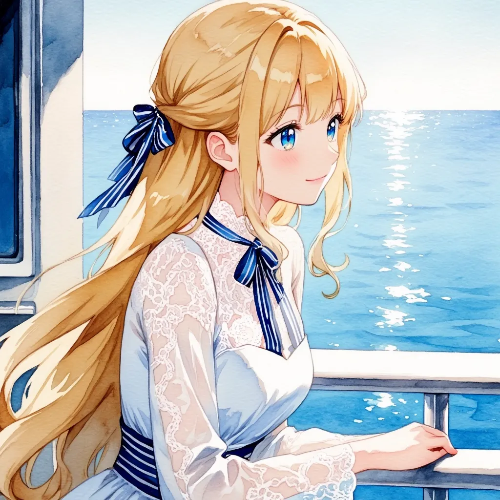 船旅中のお姫様